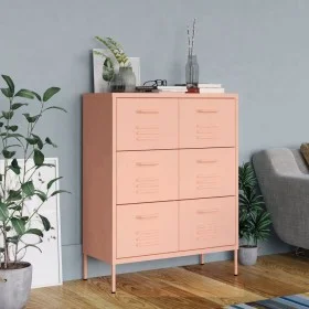 Aufbewahrungsschrank aus rosa Stahl 80x35x101,5 cm von vidaXL, Schließfächer und Lagerschränke - Ref: Foro24-336148, Preis: 1...