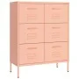 Armario de almacenamiento acero rosa 80x35x101,5 cm de vidaXL, Taquillas y armarios de almacenamiento - Ref: Foro24-336148, P...