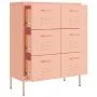 Aufbewahrungsschrank aus rosa Stahl 80x35x101,5 cm von vidaXL, Schließfächer und Lagerschränke - Ref: Foro24-336148, Preis: 1...