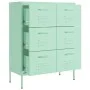 Mint steel storage cabinet 80x35x101.5 cm by vidaXL, Lockers and storage cabinets - Ref: Foro24-336149, Price: 213,72 €, Disc...