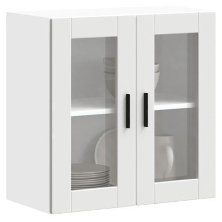 Armario de pared para cocina con puerta de cristal Porto blanco
