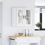 Armario de pared para cocina con puerta de cristal Porto blanco