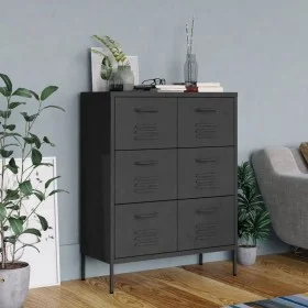 Anthracite gray storage cabinet 80x35x101.5 cm steel by vidaXL, Lockers and storage cabinets - Ref: Foro24-336150, Price: 184...