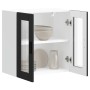 Armario de pared para cocina con puerta de cristal Porto negro