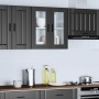 Armario de pared para cocina con puerta de cristal Porto negro