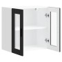 Armario de pared para cocina con puerta de cristal Porto negro