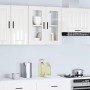 Armario pared para cocina puerta cristal Porto blanco brillante