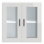 Armario pared para cocina puerta cristal Porto blanco brillante