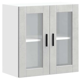 Armario de pared para cocina puerta cristal Porto gris hormigón