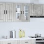 Armario de pared para cocina puerta cristal Porto gris hormigón