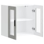 Armario de pared para cocina puerta cristal Porto gris hormigón