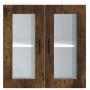Armario de pared para cocina puerta cristal Porto roble ahumado