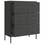 Anthracite gray storage cabinet 80x35x101.5 cm steel by vidaXL, Lockers and storage cabinets - Ref: Foro24-336150, Price: 184...