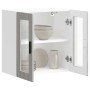 Armario de pared para cocina puerta cristal Porto gris sonoma