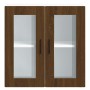 Armario de pared para cocina puerta cristal Porto roble marrón en Armarios de cocina | Comprar online en Foro24