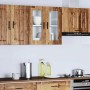 Armario de pared para cocina puerta cristal Porto madera vieja