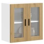 Armario pared para cocina puerta cristal Porto roble artesanal