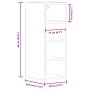 Armario colgante "Riga" gris Sonoma 20x29,5x60 cm madera de
