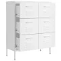 Armario de almacenamiento acero blanco 80x35x101,5 cm de vidaXL, Taquillas y armarios de almacenamiento - Ref: Foro24-336152,...