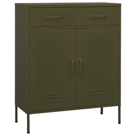 Olive green steel storage cabinet 80x35x101.5 cm by vidaXL, Lockers and storage cabinets - Ref: Foro24-336153, Price: 169,68 ...