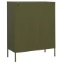 Armario de almacenamiento acero verde oliva 80x35x101,5 cm de vidaXL, Taquillas y armarios de almacenamiento - Ref: Foro24-33...