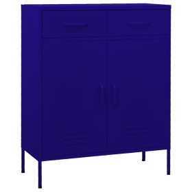 Navy blue steel storage cabinet 80x35x101.5 cm by vidaXL, Lockers and storage cabinets - Ref: Foro24-336154, Price: 213,08 €,...