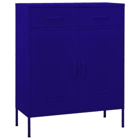 Navy blue steel storage cabinet 80x35x101.5 cm by vidaXL, Lockers and storage cabinets - Ref: Foro24-336154, Price: 223,72 €,...
