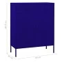 Armario de almacenamiento acero azul marino 80x35x101,5 cm de vidaXL, Taquillas y armarios de almacenamiento - Ref: Foro24-33...
