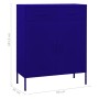 Marineblauer Aufbewahrungsschrank aus Stahl, 80 x 35 x 101,5 cm von vidaXL, Schließfächer und Lagerschränke - Ref: Foro24-336...