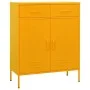 Armario de almacenamiento acero amarillo mostaza 80x35x101,5 cm de vidaXL, Taquillas y armarios de almacenamiento - Ref: Foro...