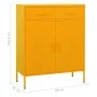 Armario de almacenamiento acero amarillo mostaza 80x35x101,5 cm de vidaXL, Taquillas y armarios de almacenamiento - Ref: Foro...