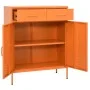 Orange steel storage cabinet 80x35x101.5 cm by vidaXL, Lockers and storage cabinets - Ref: Foro24-336156, Price: 223,32 €, Di...