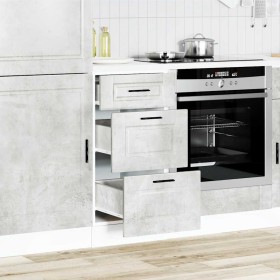 Mueble bajo de cocina porto gris cemento madera reconstituida