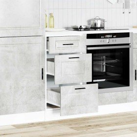 Mueble bajo de cocina porto gris cemento madera reconstituida