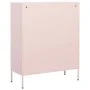Armario de almacenamiento acero rosa 80x35x101,5 cm de vidaXL, Taquillas y armarios de almacenamiento - Ref: Foro24-336157, P...