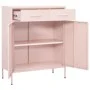 Armario de almacenamiento acero rosa 80x35x101,5 cm de vidaXL, Taquillas y armarios de almacenamiento - Ref: Foro24-336157, P...