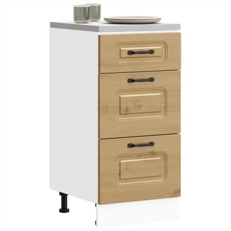 Mueble bajo de cocina Kalmar roble artesanal madera ingeniería