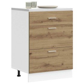 Mueble bajo de cocina “Lyon” roble artesanal