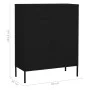 Black steel storage cabinet 80x35x101.5 cm by vidaXL, Lockers and storage cabinets - Ref: Foro24-336160, Price: 165,55 €, Dis...