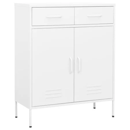 Armario almacenamiento acero blanco 80x35x101,5 cm de vidaXL, Taquillas y armarios de almacenamiento - Ref: Foro24-336161, Pr...