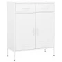 Armario almacenamiento acero blanco 80x35x101,5 cm de vidaXL, Taquillas y armarios de almacenamiento - Ref: Foro24-336161, Pr...