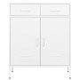 Armario almacenamiento acero blanco 80x35x101,5 cm de vidaXL, Taquillas y armarios de almacenamiento - Ref: Foro24-336161, Pr...