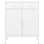 Armario almacenamiento acero blanco 80x35x101,5 cm de vidaXL, Taquillas y armarios de almacenamiento - Ref: Foro24-336161, Pr...