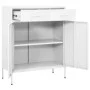 Armario almacenamiento acero blanco 80x35x101,5 cm de vidaXL, Taquillas y armarios de almacenamiento - Ref: Foro24-336161, Pr...