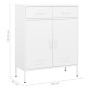 Armario almacenamiento acero blanco 80x35x101,5 cm de vidaXL, Taquillas y armarios de almacenamiento - Ref: Foro24-336161, Pr...