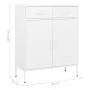 Armario almacenamiento acero blanco 80x35x101,5 cm de vidaXL, Taquillas y armarios de almacenamiento - Ref: Foro24-336161, Pr...