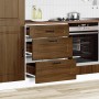Mueble bajo de cocina Kalmar madera ingeniería de roble marrón