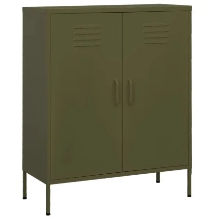 Olive green steel storage cabinet 80x35x101.5 cm by vidaXL, Lockers and storage cabinets - Ref: Foro24-336162, Price: 148,85 ...