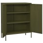 Olive green steel storage cabinet 80x35x101.5 cm by vidaXL, Lockers and storage cabinets - Ref: Foro24-336162, Price: 151,07 ...