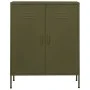 Armario de almacenamiento acero verde oliva 80x35x101,5 cm de vidaXL, Taquillas y armarios de almacenamiento - Ref: Foro24-33...